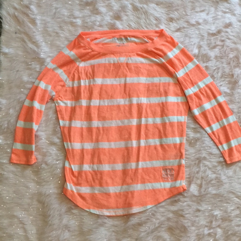 orange and white shirt